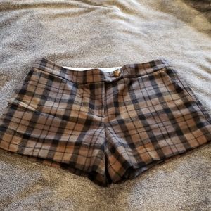 Lands End wool plaid shorts